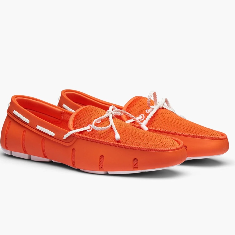 NEW🔥Swims Braided Lace Loafer in Orange size 7 EU 40 Unisex $160